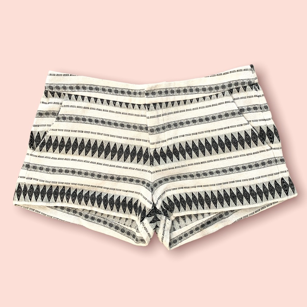 Joie tribal print linen shorts size 2